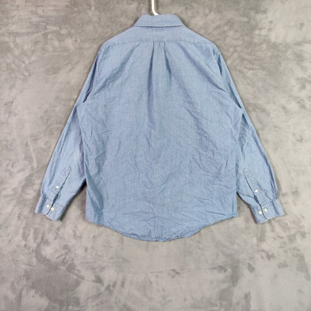 Brooks Brothers Shirt Adult Large Blue Button Up Regent Casual Preppy Solid Men - Picture 2 of 7
